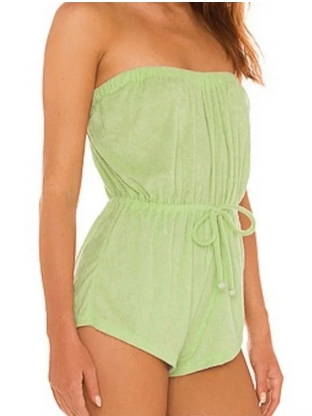 Lovers and Friends Lime Green Armelle Terry Romper Women’s Size XXS NWT